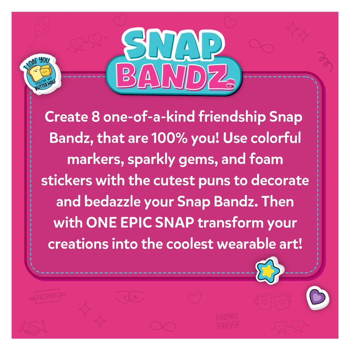 Skillmatics Snap Bandz: Friends Forever | DIY Art & Craft Activity (ages 4-10)