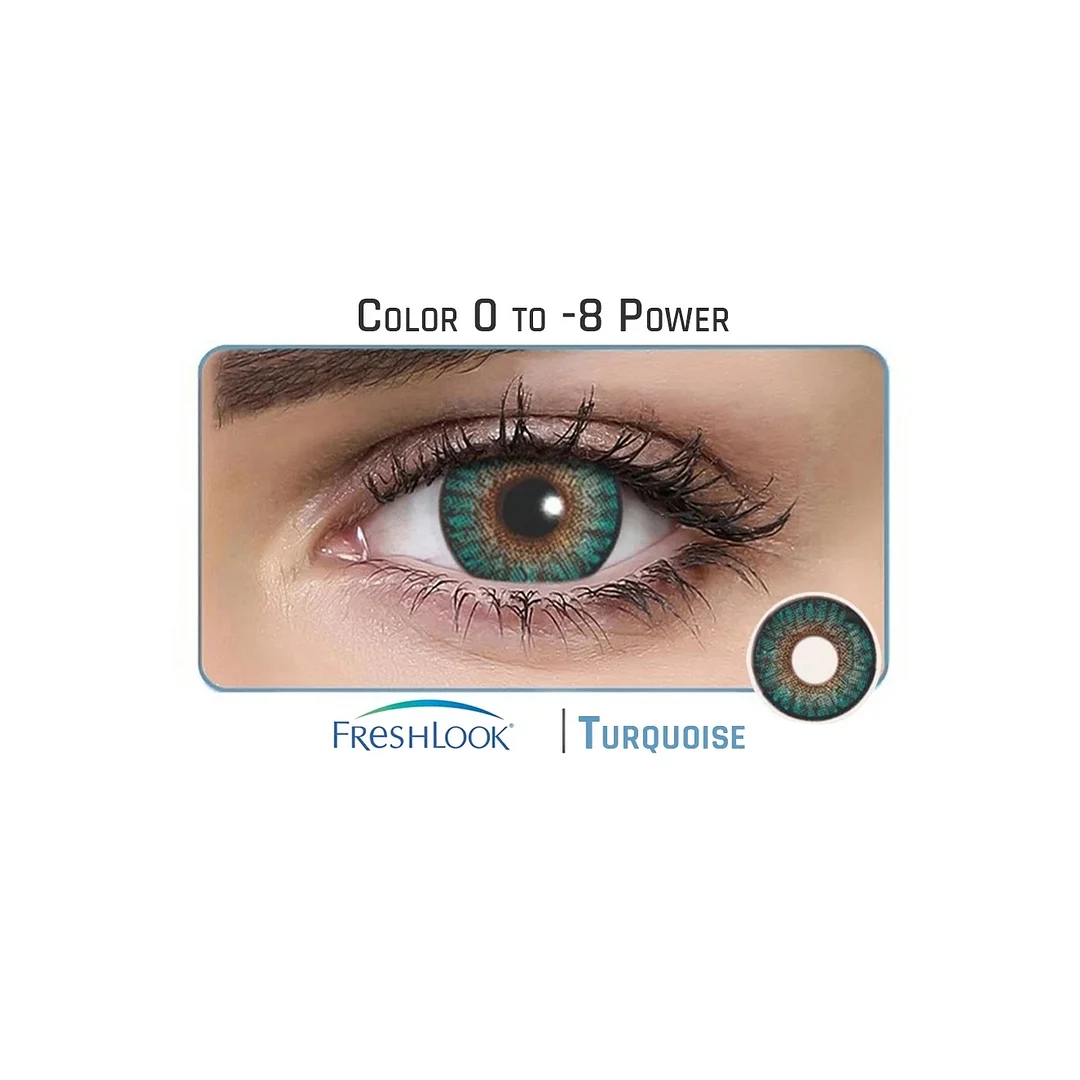 Freshlook ALCON Freshlook Colorblends Monthly Color Lens-2 Lens (Powerless) (TURQUOISE)