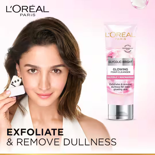 Loreal Paris - Glycolic Bright Daily Foaming Face Cleanser (100mL)