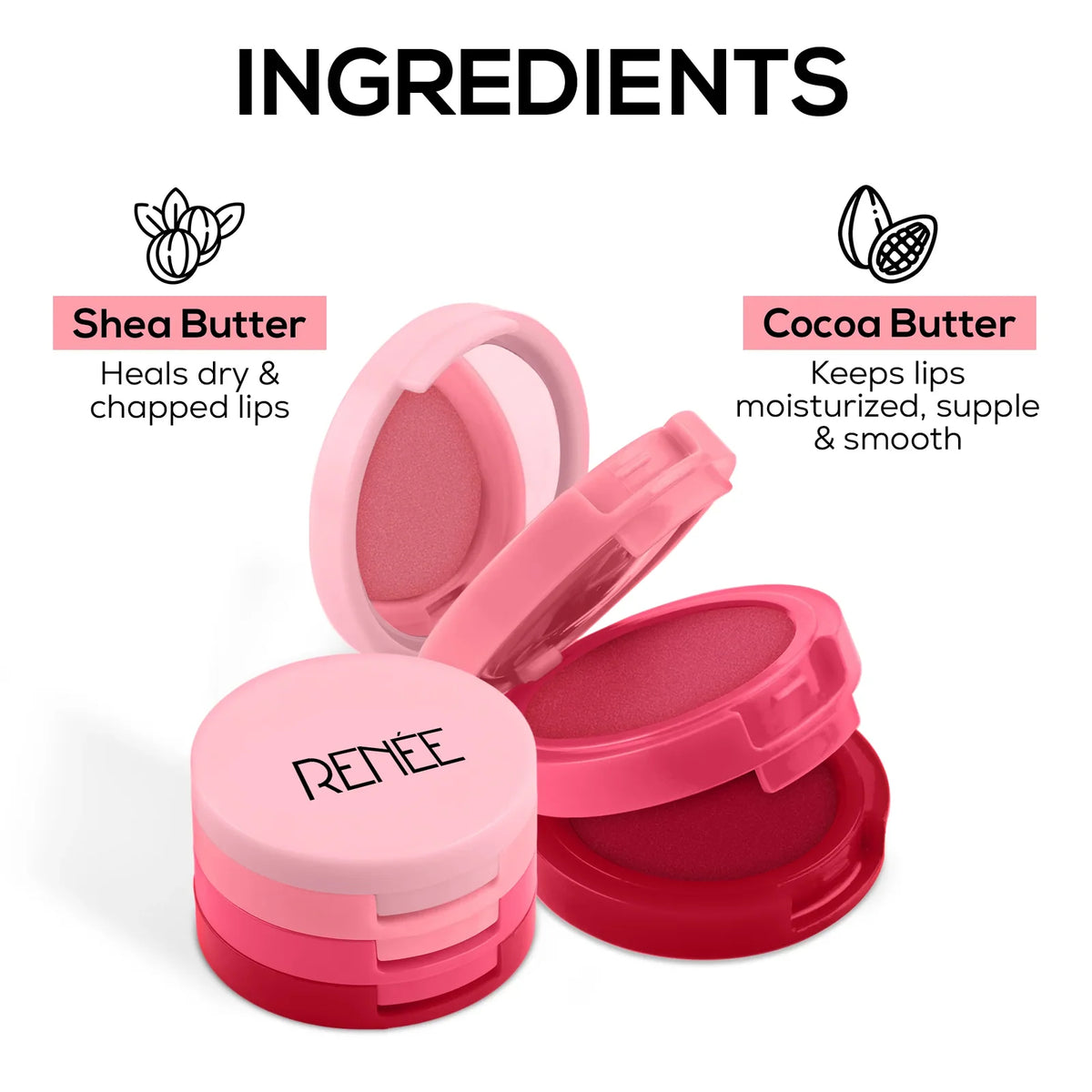 RENEE Glam Stack 3-In-1 Lip & Cheek Tint 4.5gm Nude