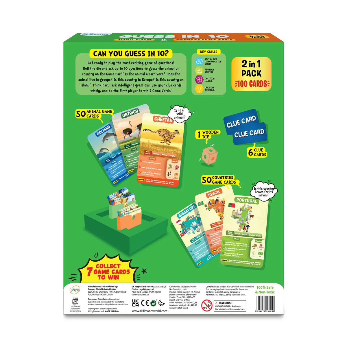 Skillmatics Guess in 10 Combo: Animal Planet + Countries of the World (ages 6+)
