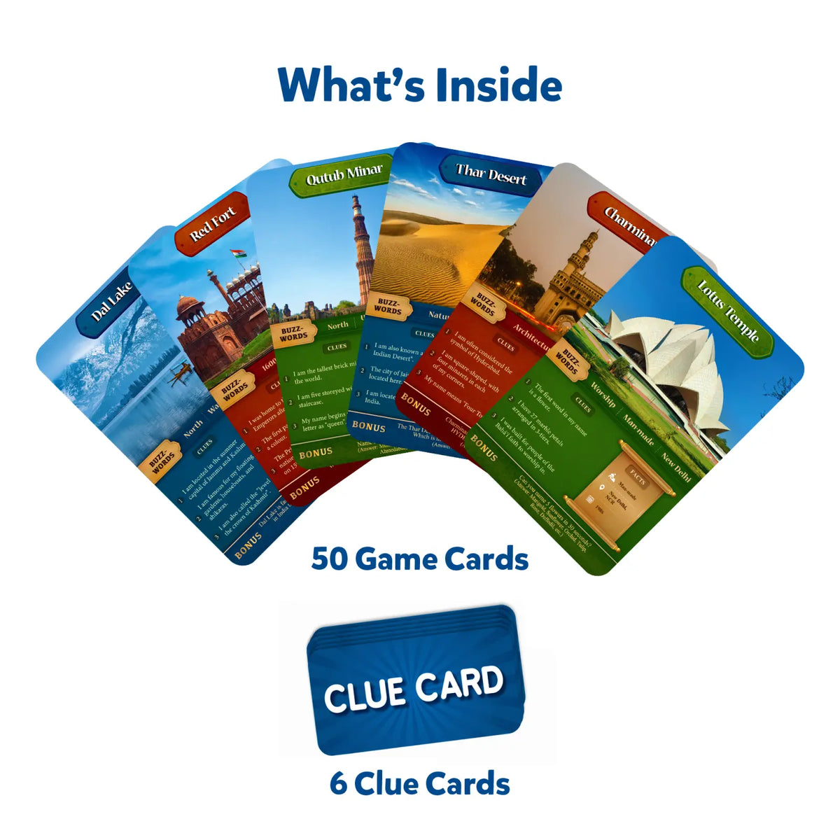 Skillmatics Guess in 10: Wonders of India | Trivia card game (ages 8+)
