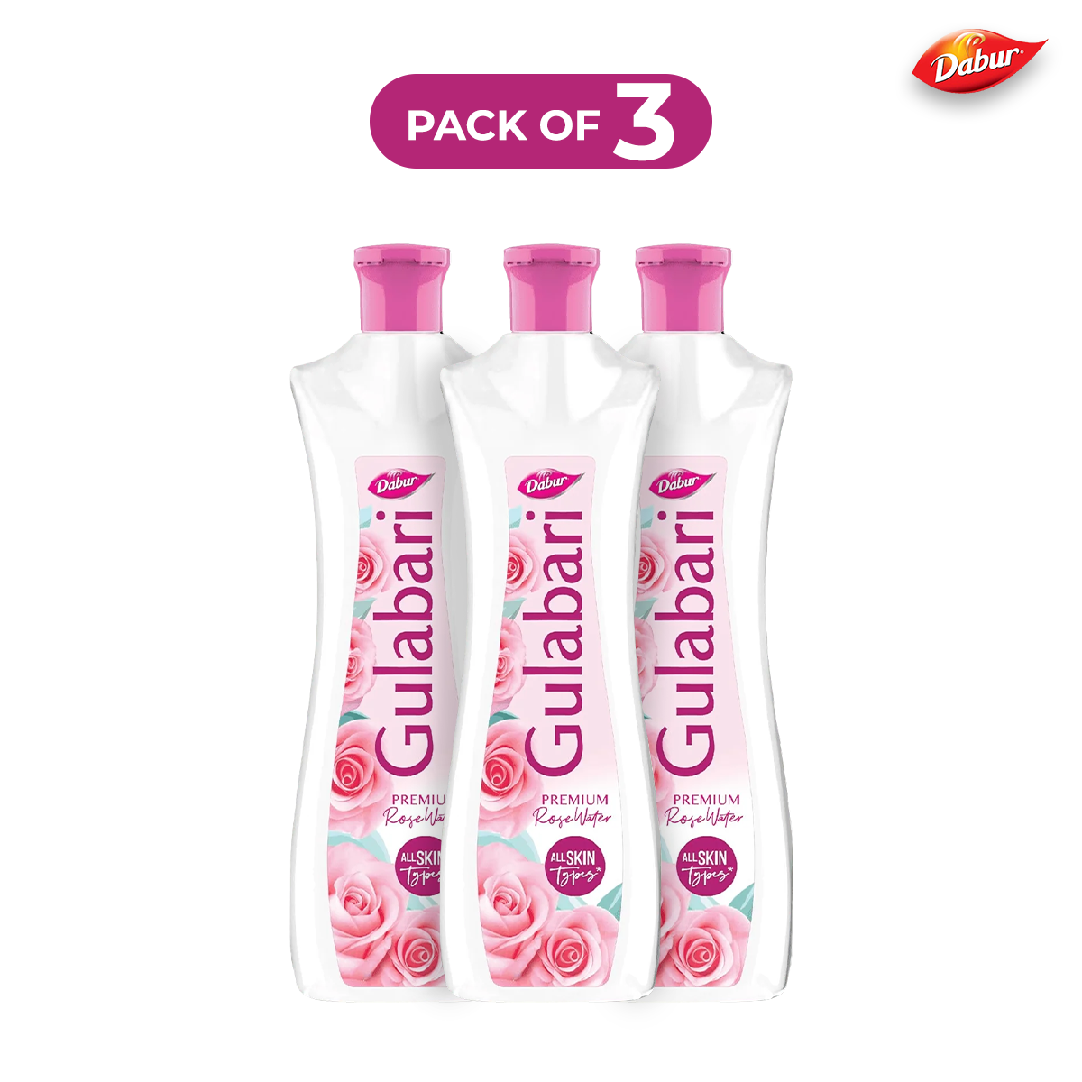 Dabur Gulabari Premium Rose Water 120ml Pack of 4