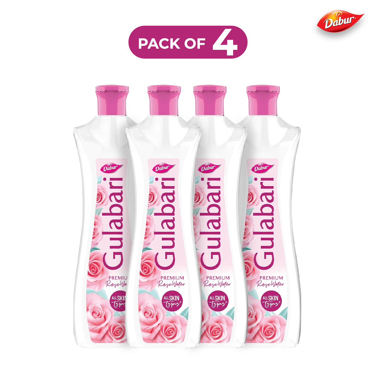 Dabur Gulabari Premium Rose Water 120ml Pack of 4