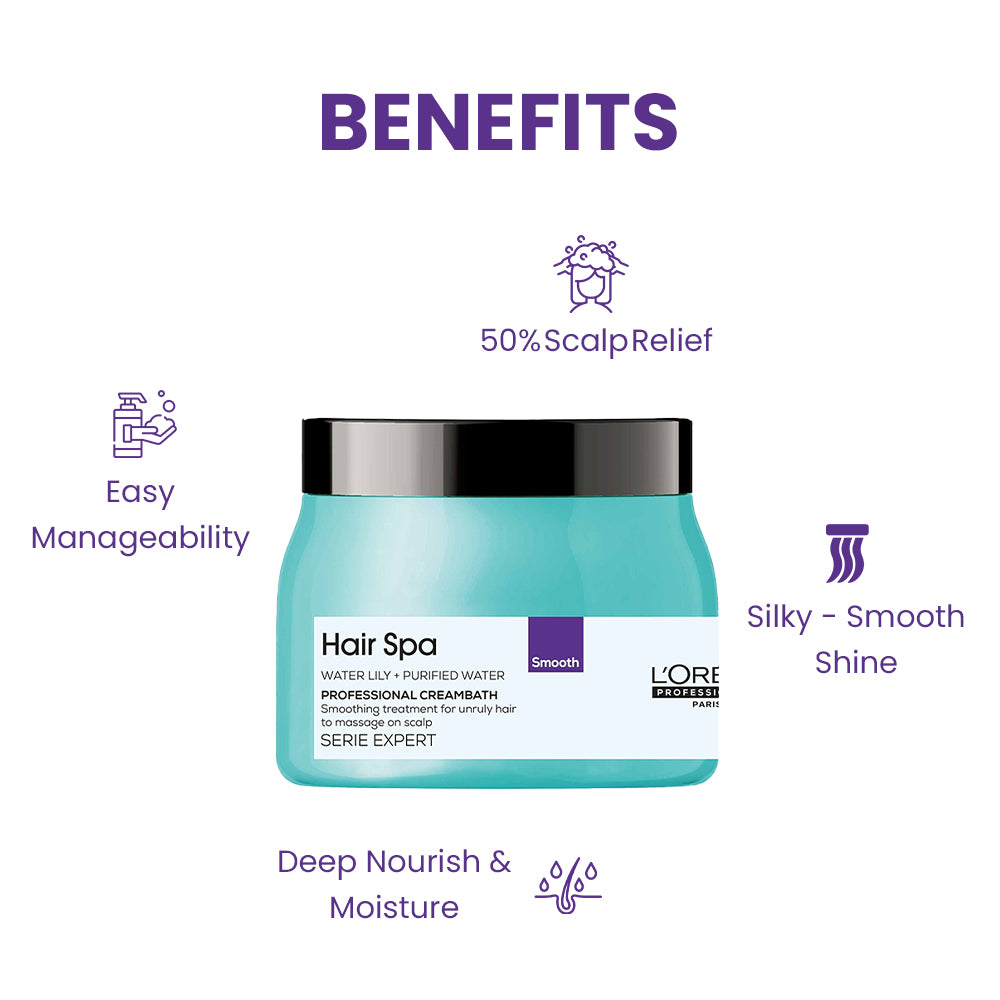 Loreal Professionnel Loreal Paris Hair Spa Smoothing Creambath (490 Gm)