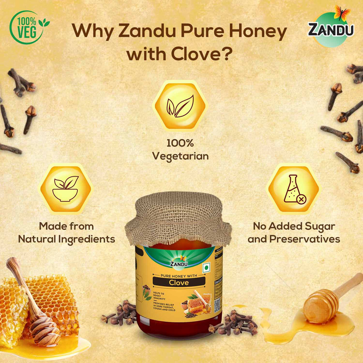 Zandu-O Zandu Clove Honey 500g