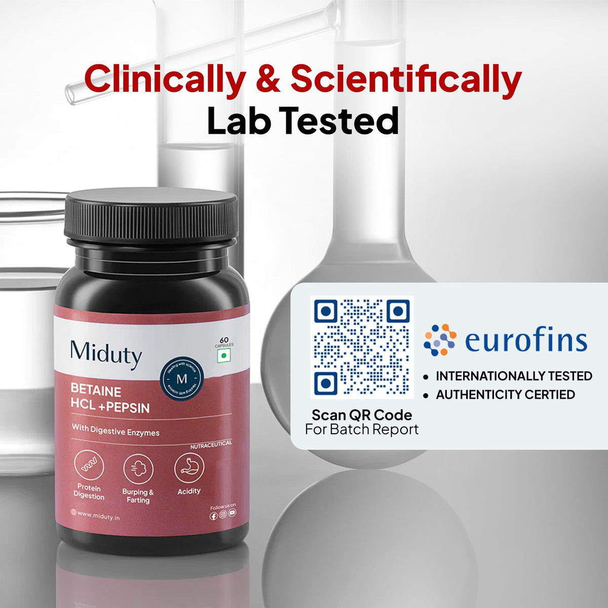 Miduty Betaine HCL + Pepsin