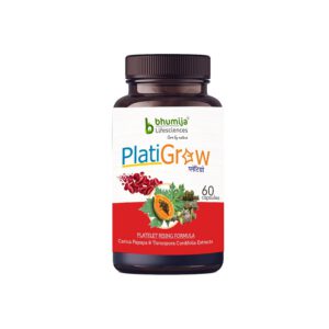 Bhumija Lifesciences PlatiGrow Papaya & Giloy Extract - 60 Capsules
