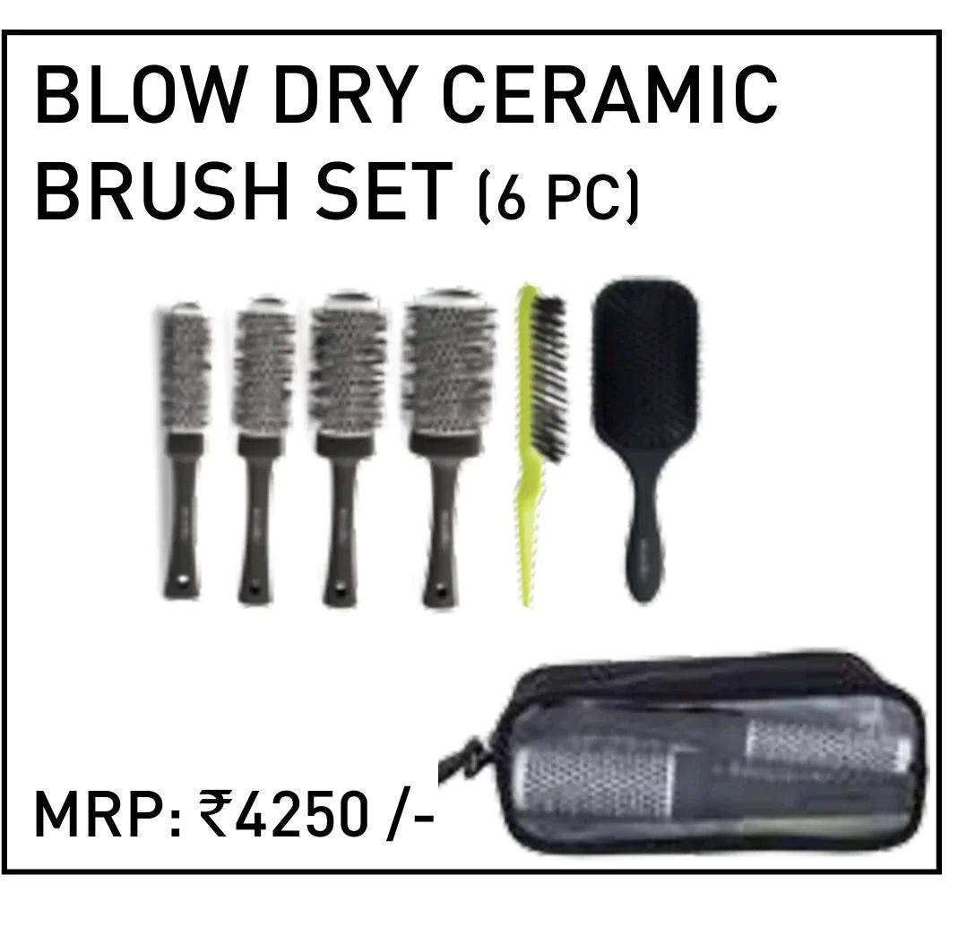 Ikonic - Blow Dry Ceramic Hair Brush Set - 6Pc