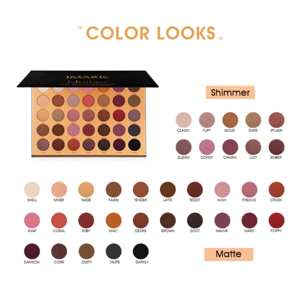 Imagic - Elegant Black 35 Colors Eyeshaodow Palette (EY-325)