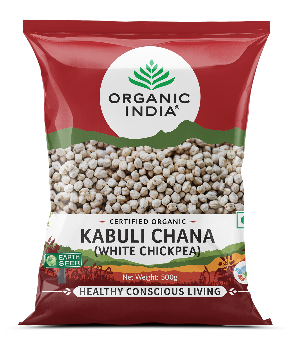 Organic India Kabuli Chana 500 g front pack