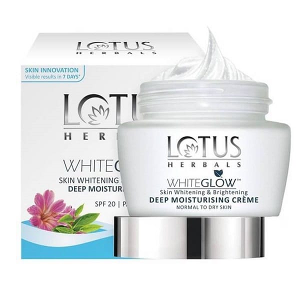 Lotus Herbals - Whiteglow Skin Whitening And Brightening Deep Moisturising SPF 20 PA+++ Cream (60gm)