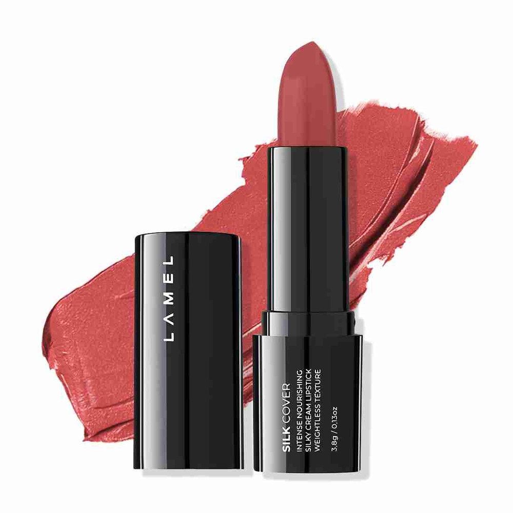 LAMEL Silk Cover Silky Cream Lipstick 402 Pink Nude 3.8gm