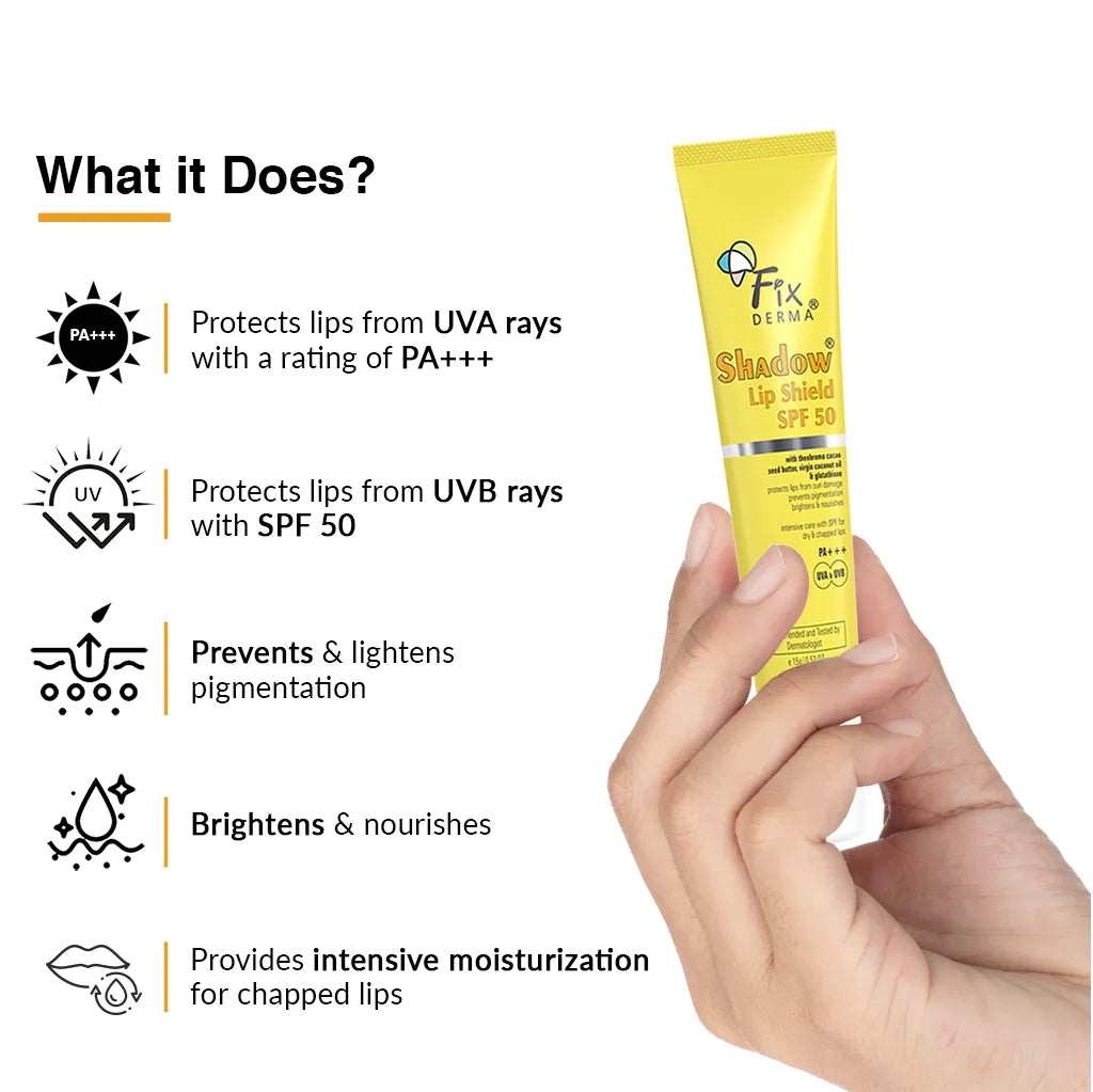 Fix Derma - Lip Balm With SPF 50 Vitamin E, Glutathione And Virgin Coconut Oil (15g)