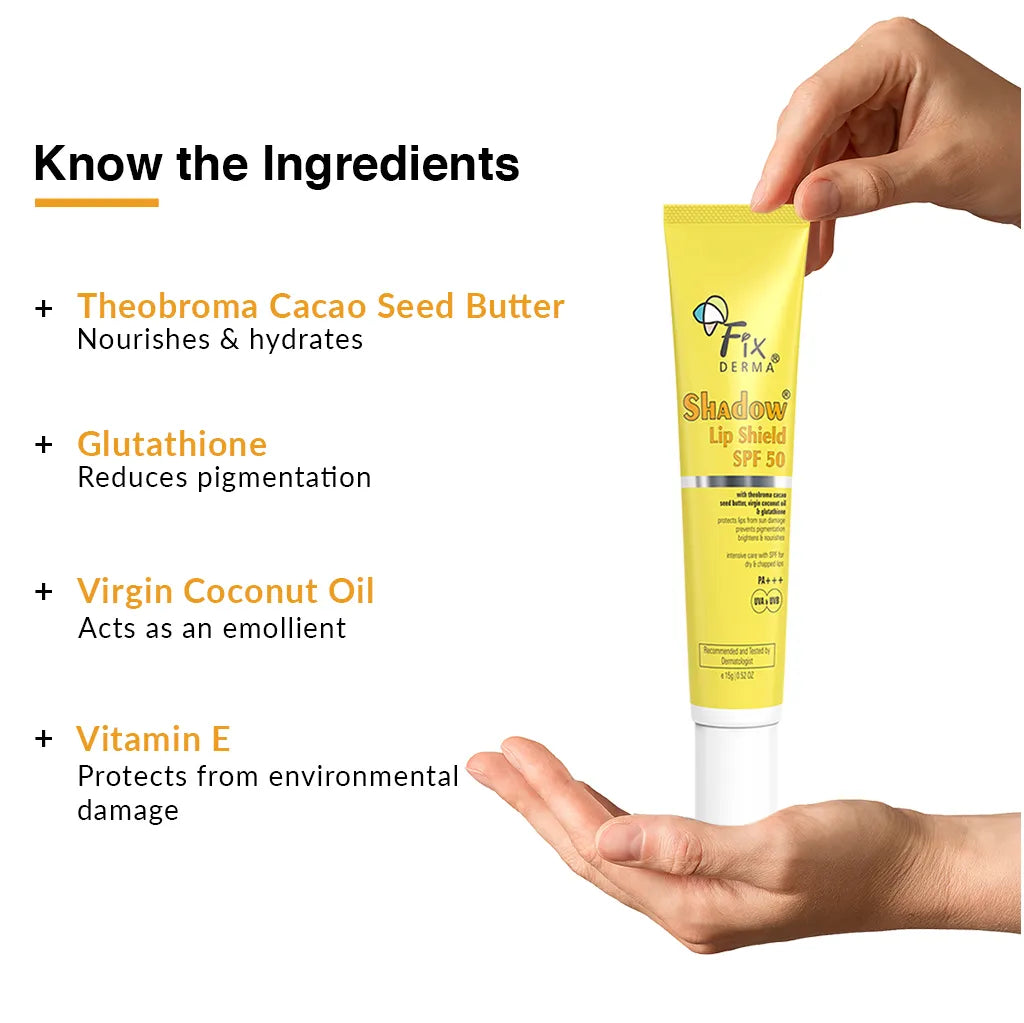 Fix Derma - Lip Balm With SPF 50 Vitamin E, Glutathione And Virgin Coconut Oil (15g)