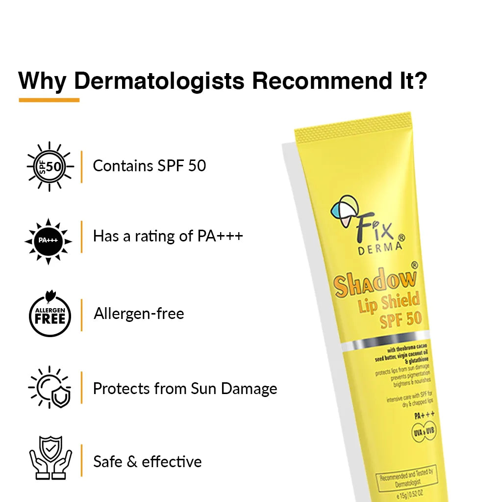 Fix Derma - Lip Balm With SPF 50 Vitamin E, Glutathione And Virgin Coconut Oil (15g)