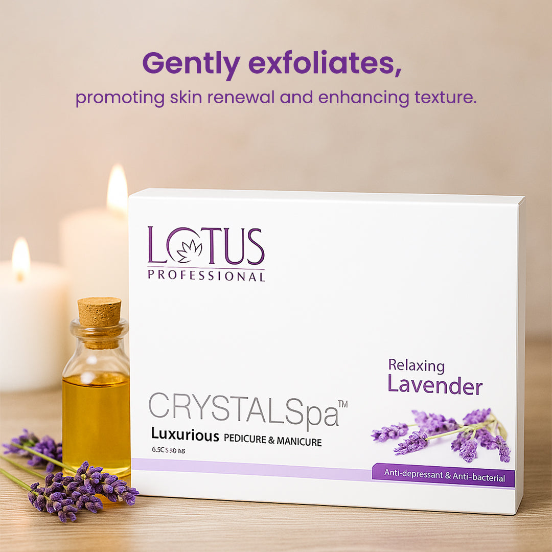 Lotus Professional Crystal Spa Luxurious Pedicure And Manicure, Relaxing Lavender 6 sessions