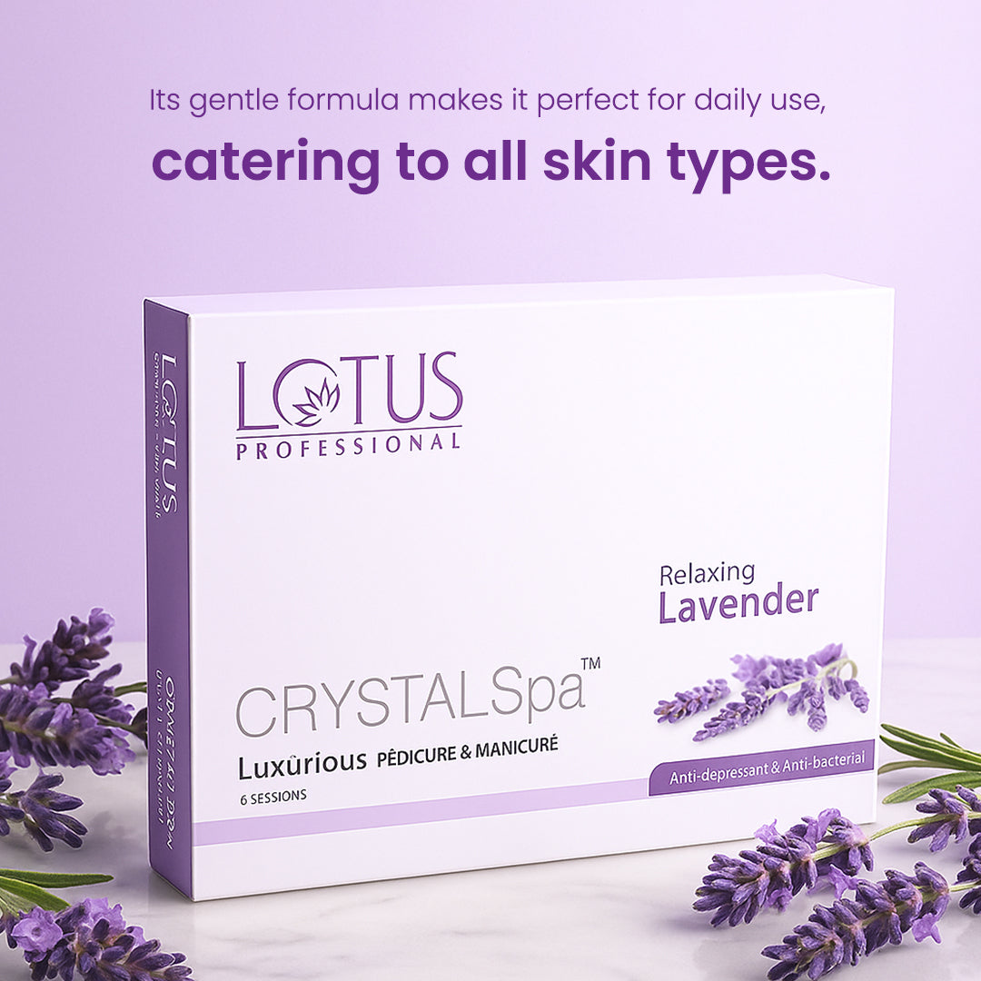 Lotus Professional Crystal Spa Luxurious Pedicure And Manicure, Relaxing Lavender 6 sessions