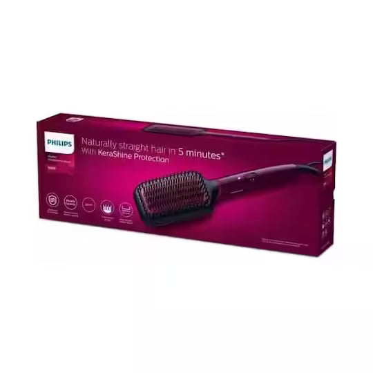 Philips - Hair Straightener Brush With Silk Protect Technology(BHH730)