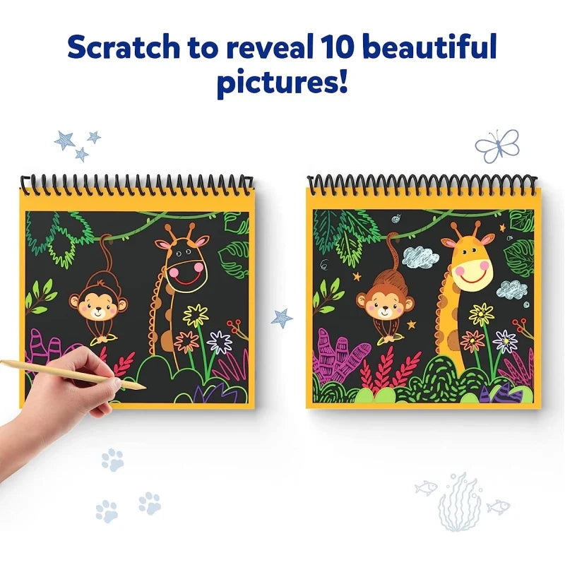 Skillmatics Travel Friendly Magical Scratch Art Book: Mega Combo (ages 3-8)