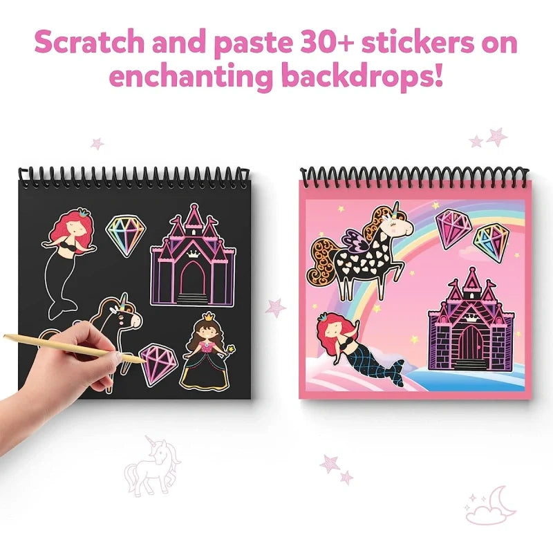 Skillmatics Travel Friendly Magical Scratch Art Book: Mega Combo (ages 3-8)