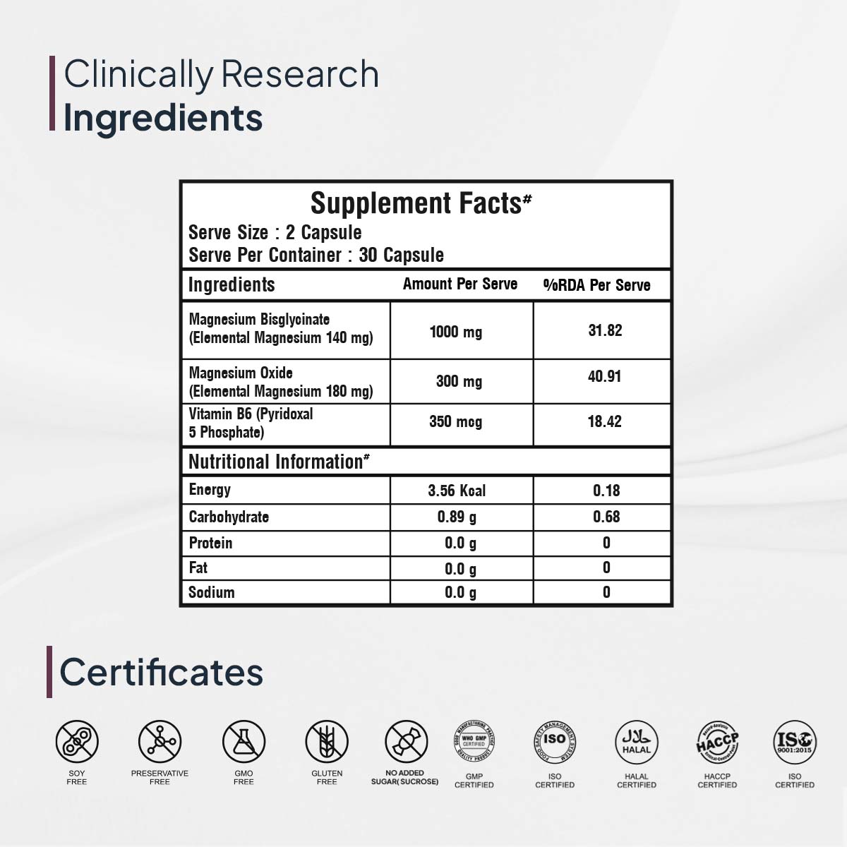 Miduty Magnesium Relax | Magnesium Bisglycinate & Vitamin B6