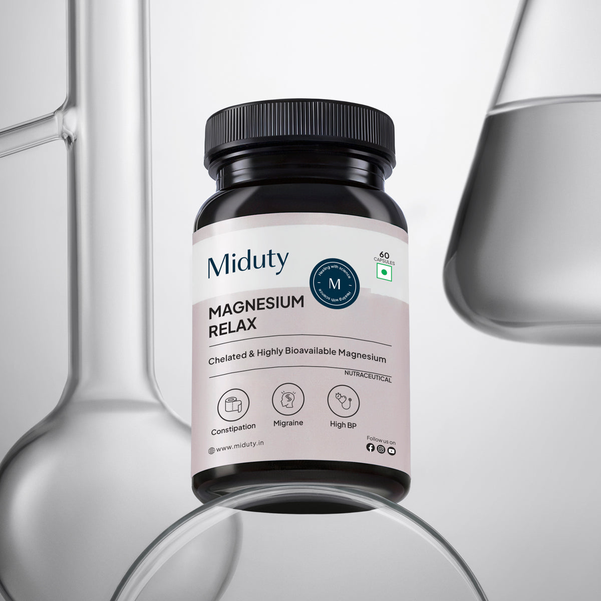 Miduty Magnesium Relax | Magnesium Bisglycinate & Vitamin B6