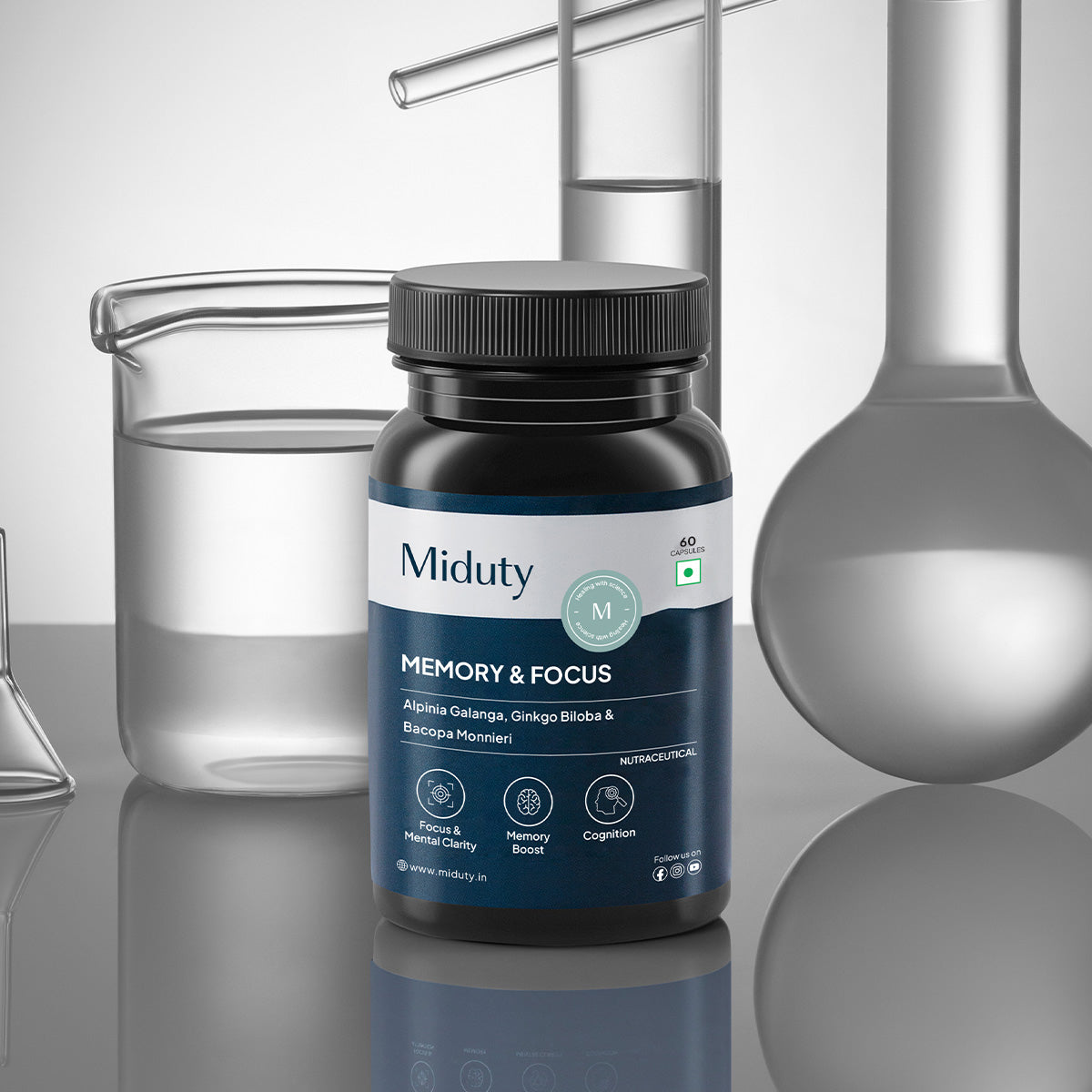 Miduty Memory & Focus | Caffeine-Free Formula For Extreme Alertness