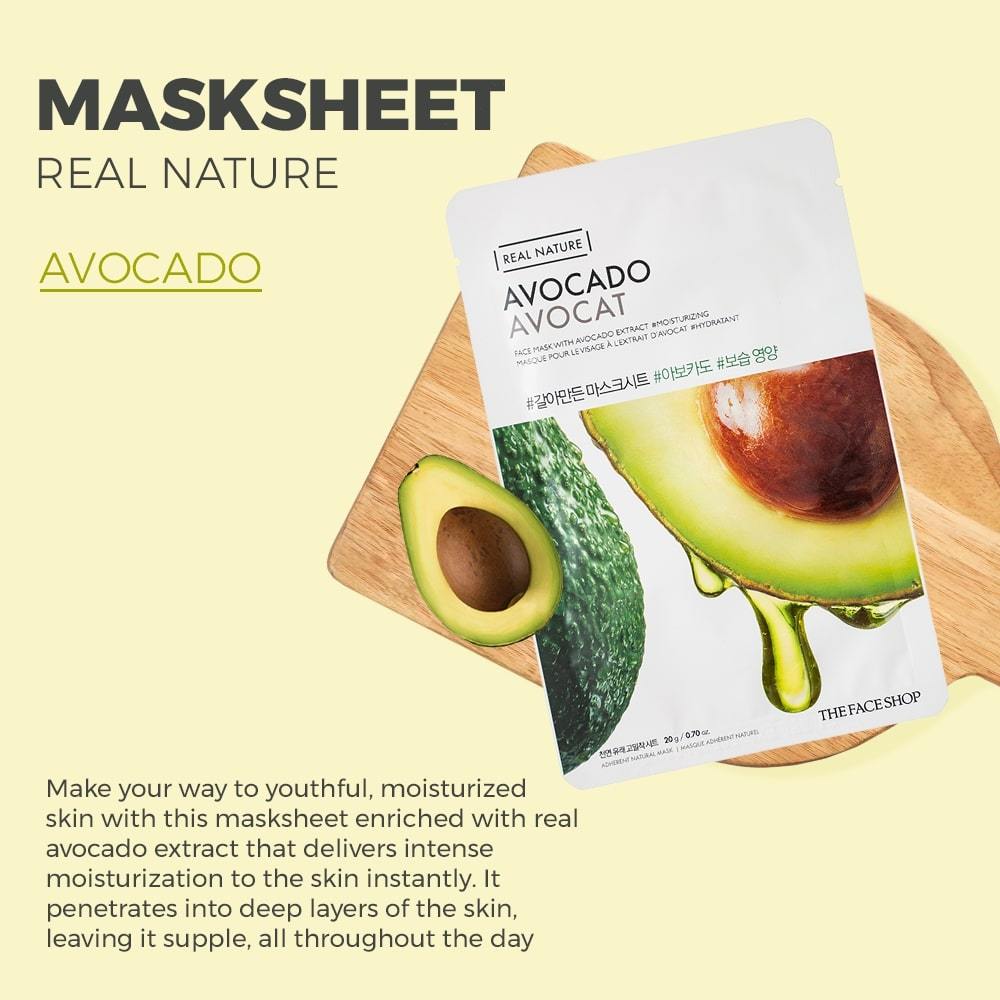 The Face Shop Real Nature Daily Glow Mask Sheet Combo - Pack of 10