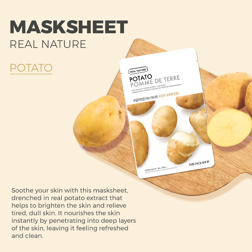 The Face Shop Real Nature Daily Glow Mask Sheet Combo - Pack of 10