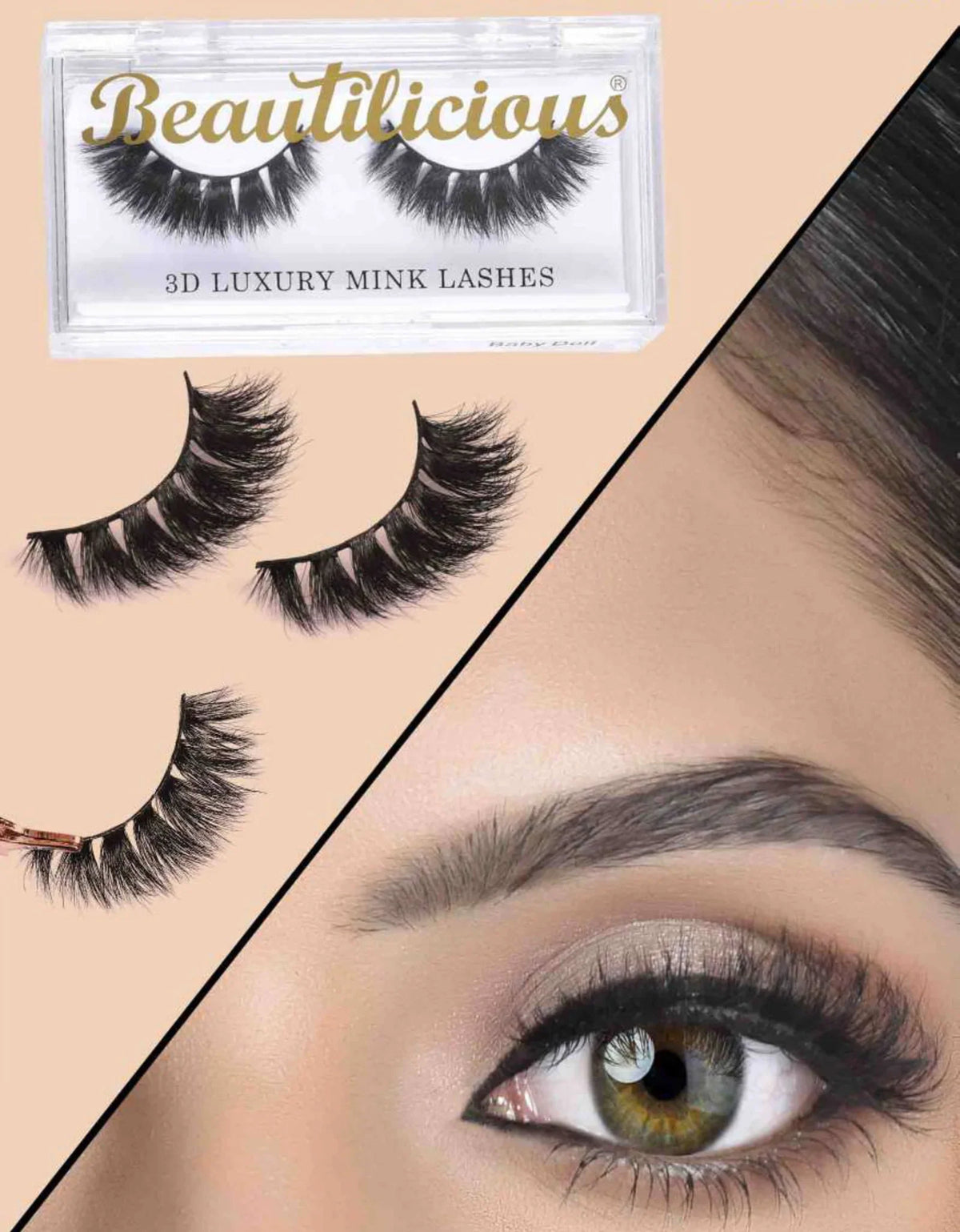 Beautilicious 3D Luxury Mink Lashes Baby Doll