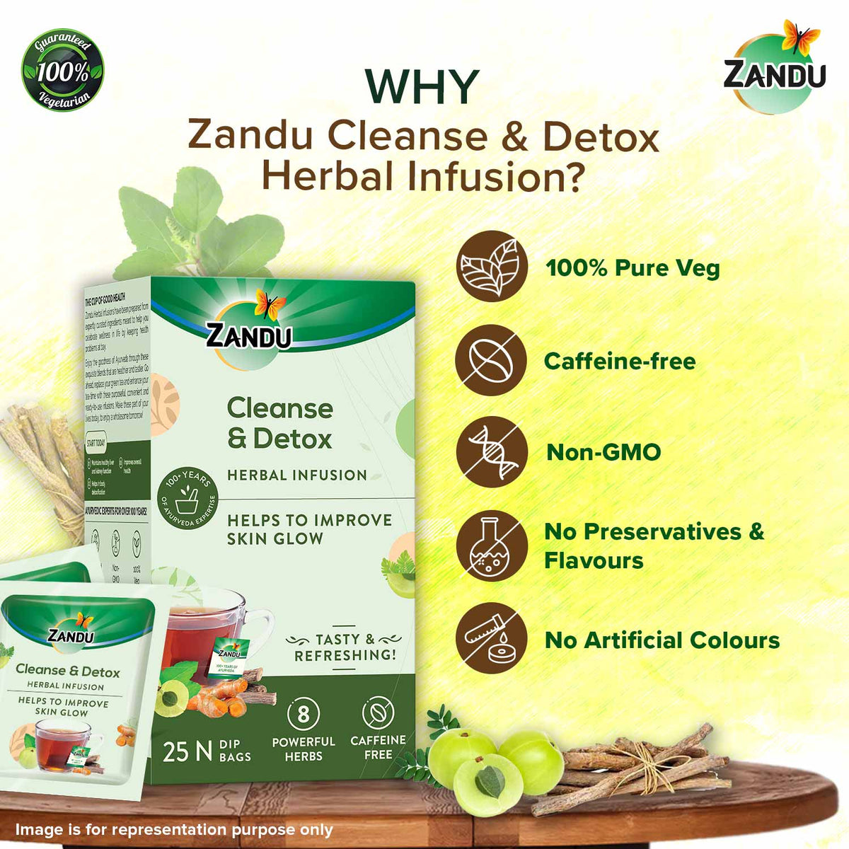 Zandu-O Zandu Cleanse & Detox Tea - Natural Body Detox 25 Teabags x 2U