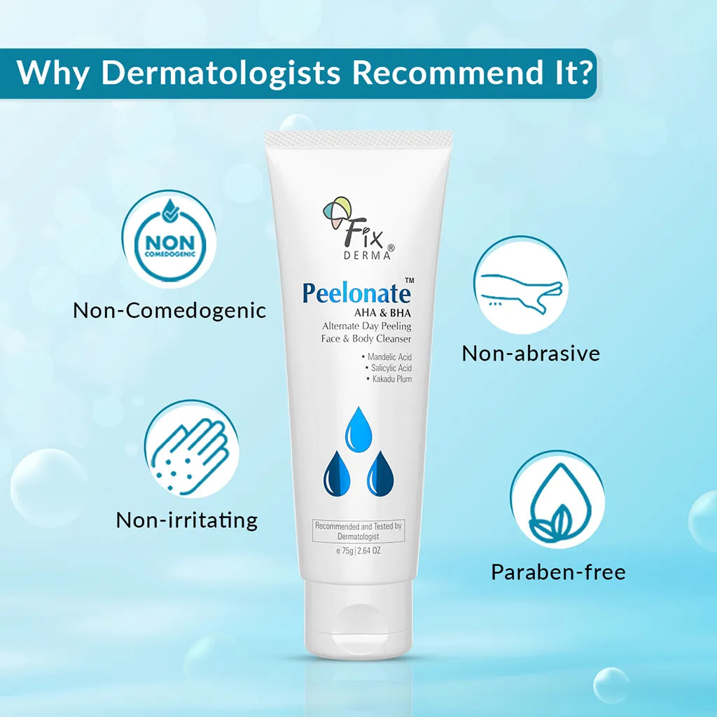 Fixderma - Peelonate AHA & BHA - Exfoliating cleanser for face and body