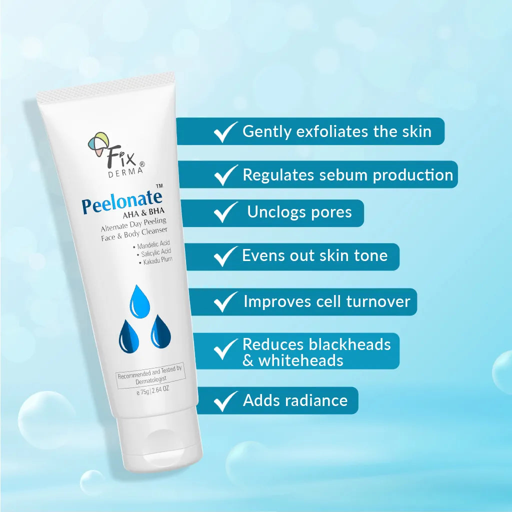 Fixderma - Peelonate AHA & BHA - Exfoliating cleanser for face and body