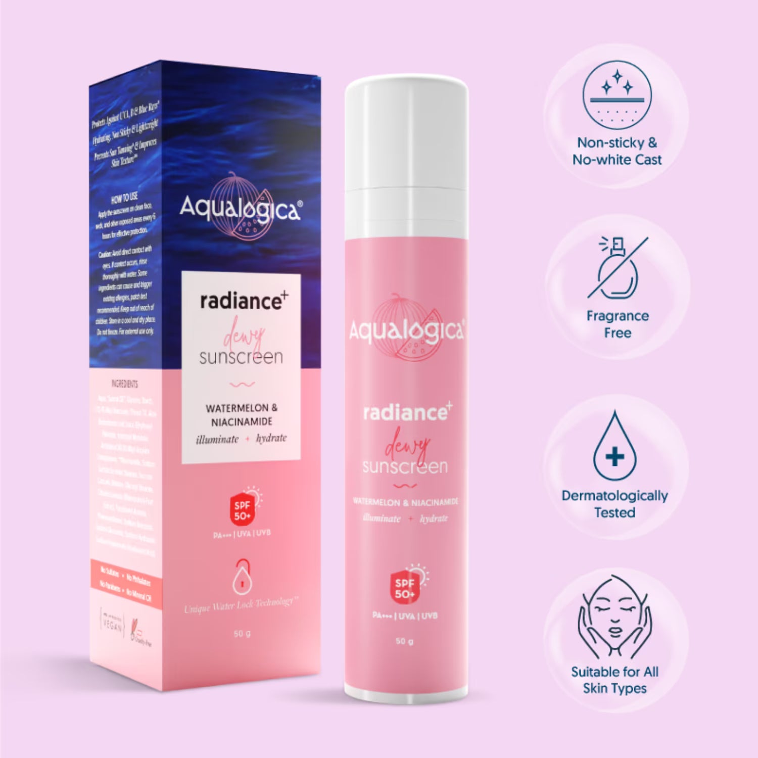 Aqualogica - Radiance+ Dewy Sunscreen (50g)