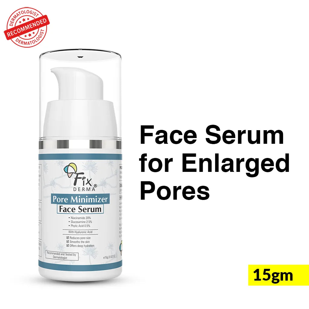 Fix Derma - 2.5% Glucosamine, 0.5% Phytic Acid, 20% Niacinamide & Hyaluronic Acid Serum For Open Pores - Pore Minimizer Face Serum (15g)