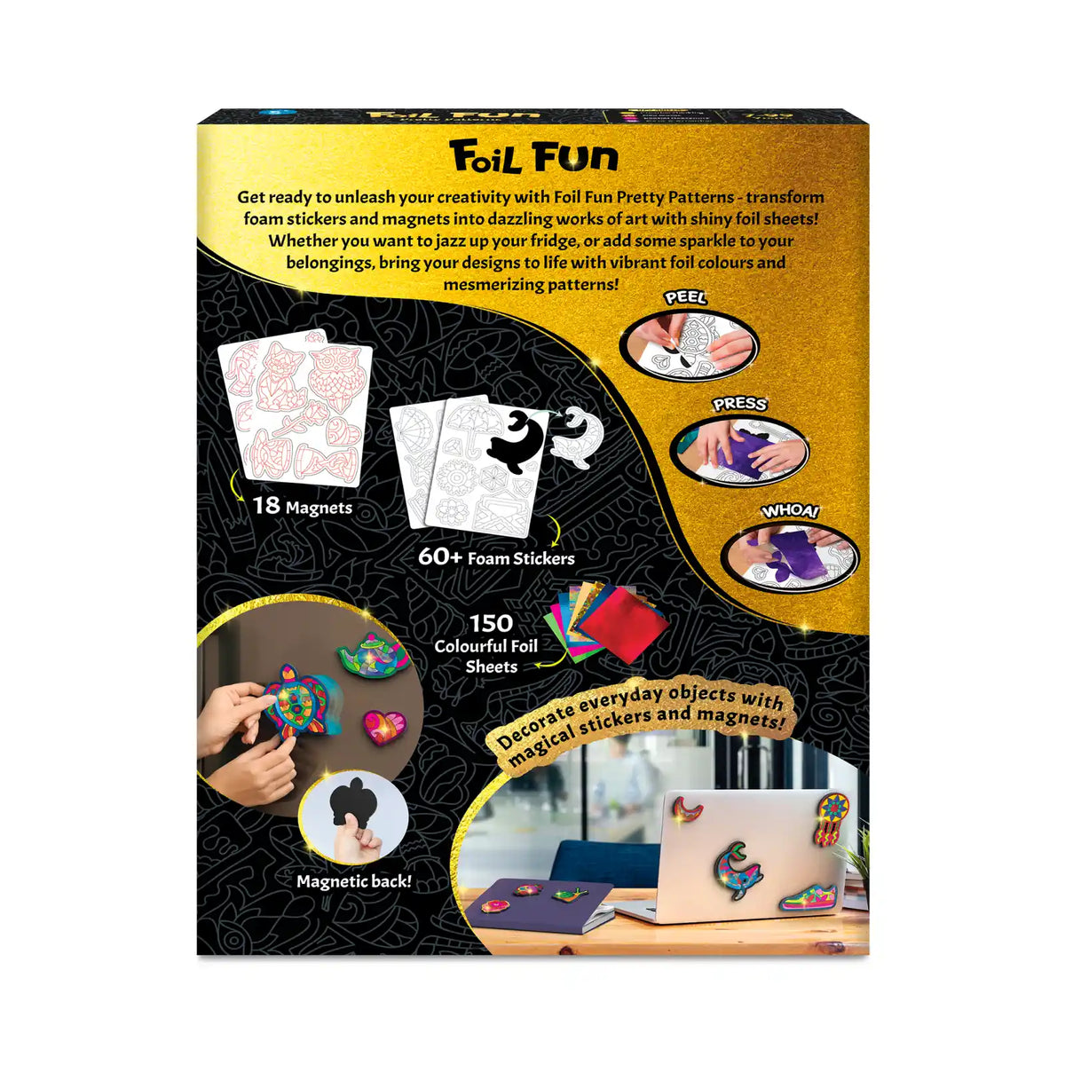 Skillmatics Foil Fun Pretty Patterns | No Mess Art Kit (Ages 7+)