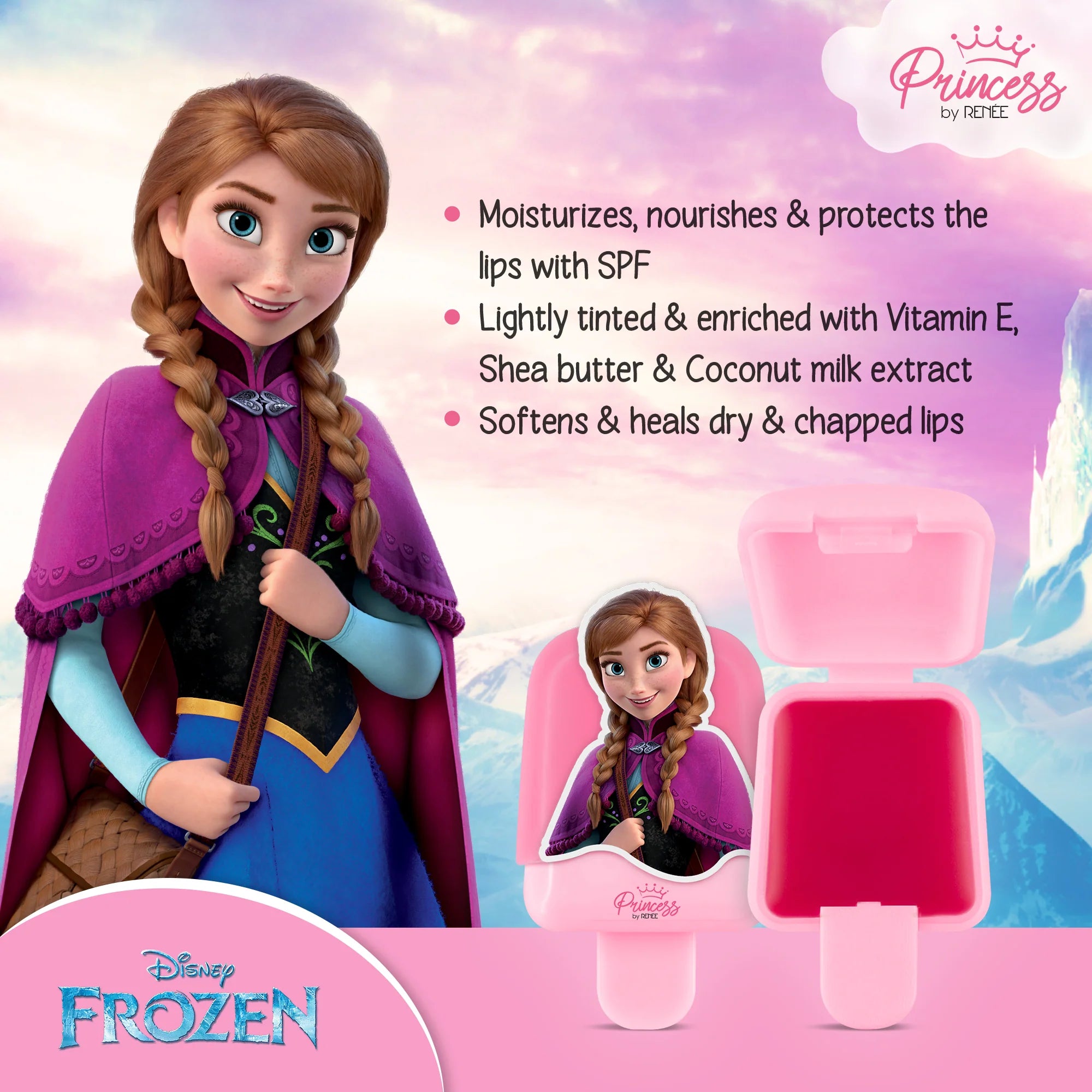 Princess By Renee Cosmetics Popsicle Anna Lip Balm