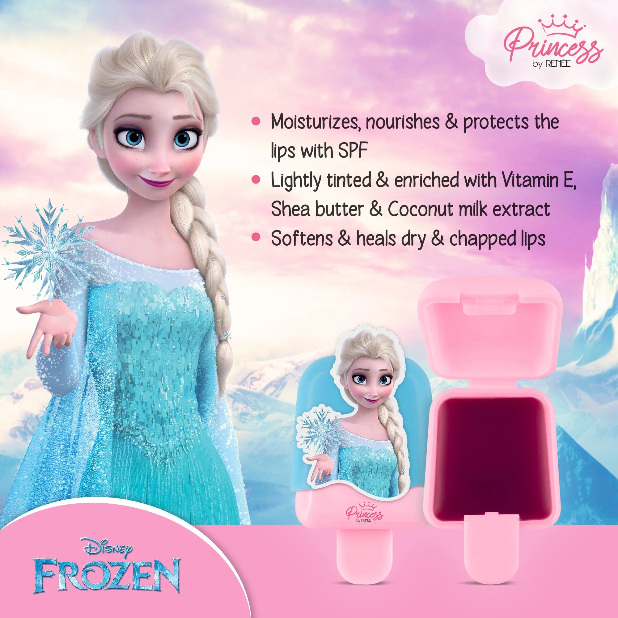 Princess By Renee Cosmetics Popsicle Elsa Lip Balm