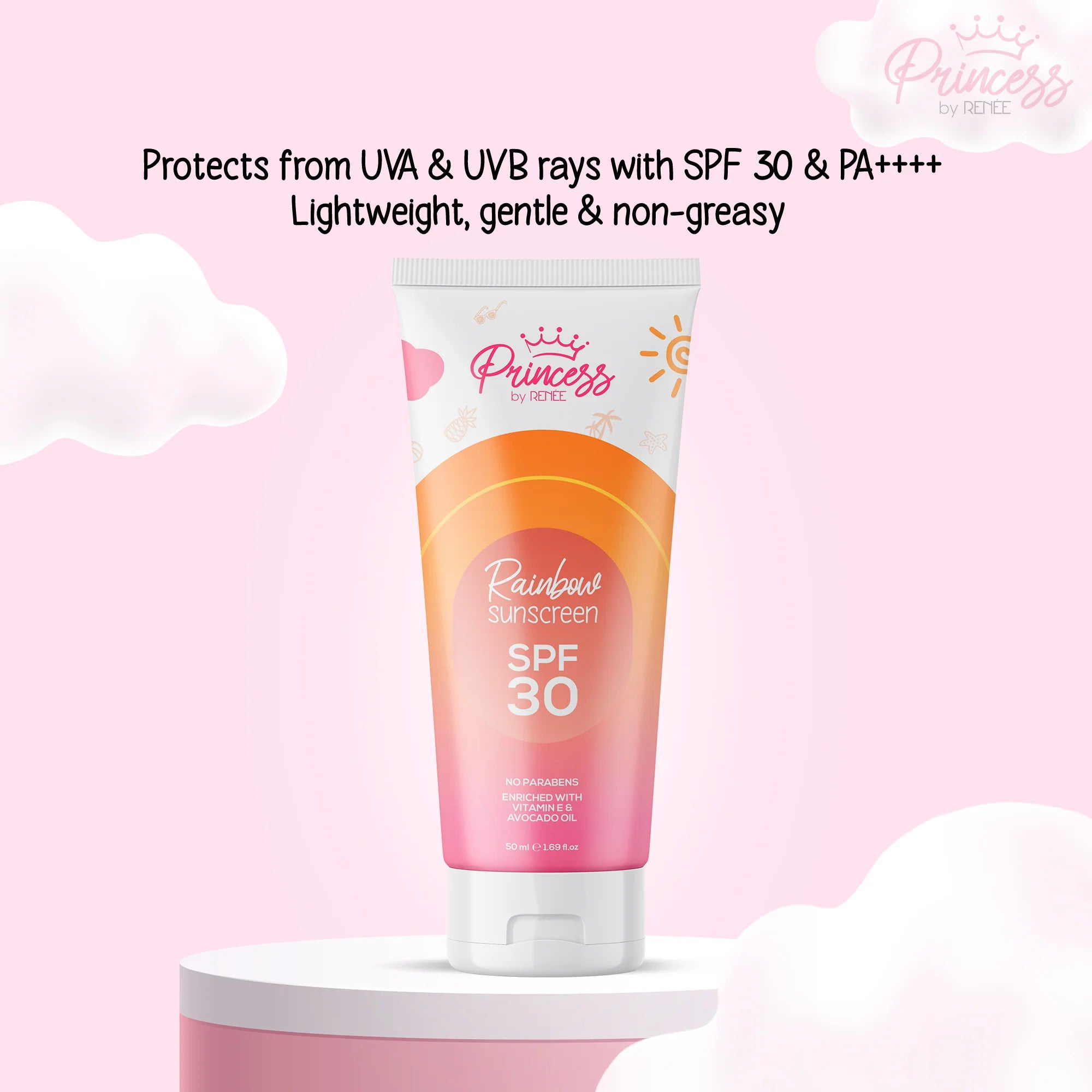 Princess By RENEE Rainbow Sunscreen with SPF 30 (50mL)