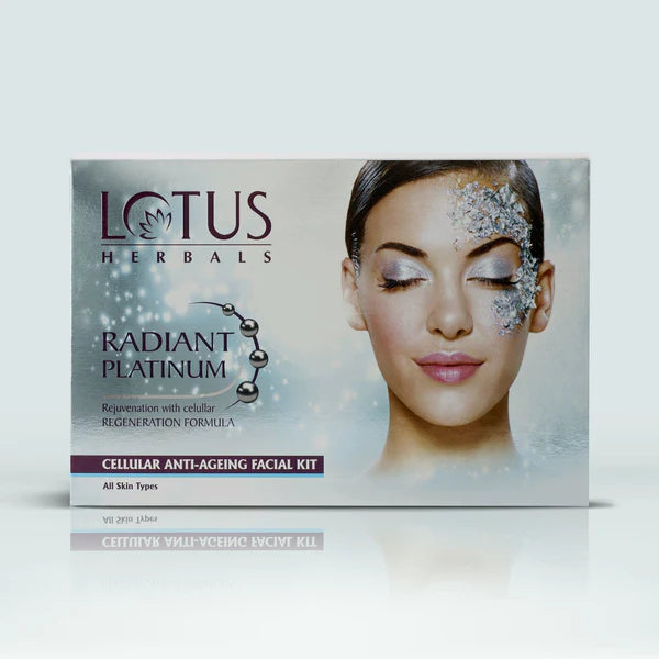 Lotus Herbals - RADIANT PLATINUM Cellular Anti-Ageing Salon Grade Single FACIAL KIT (37g)