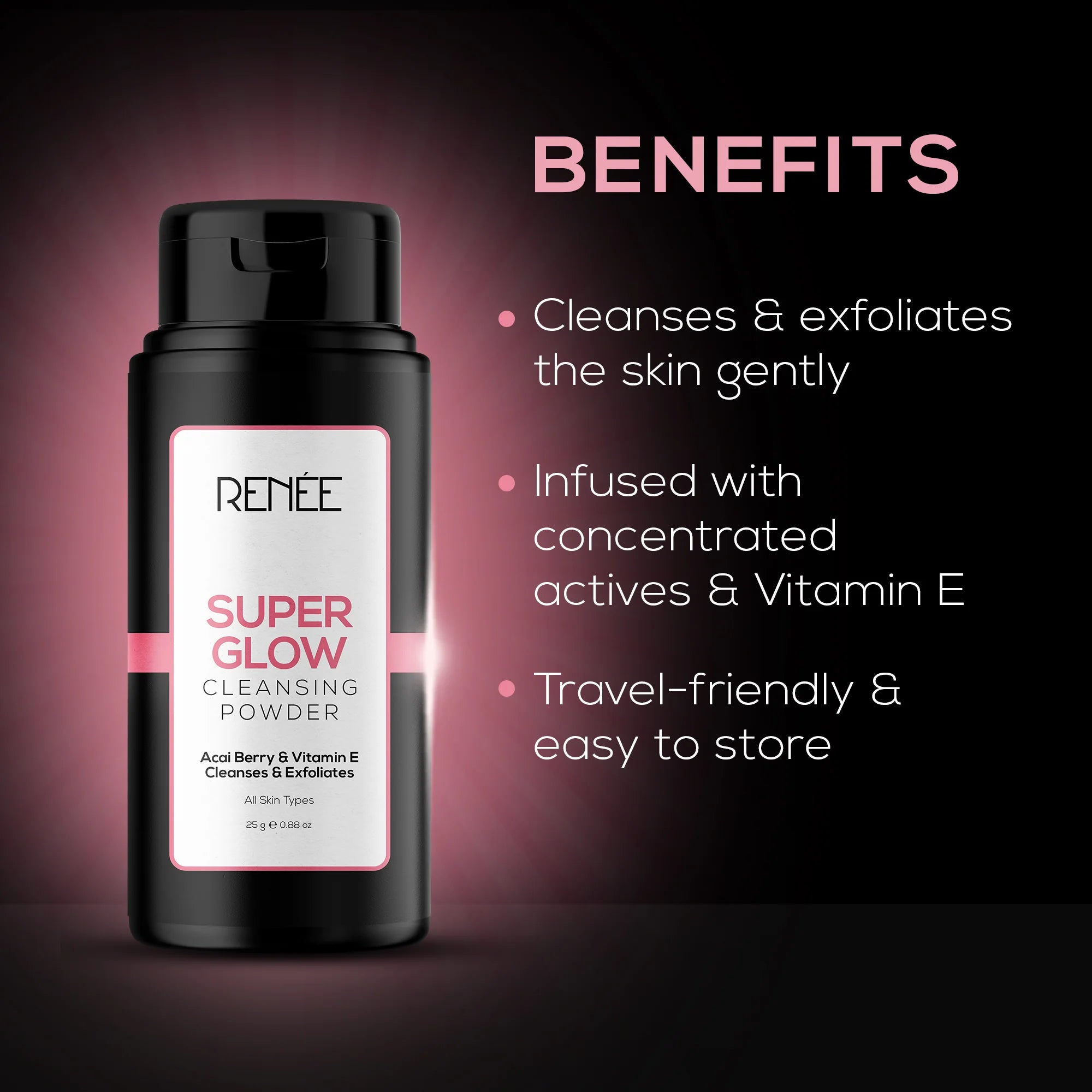 Renee Super Glow Cleansing Powder with Acai berry & Vitamin E
