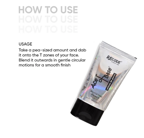 Recode Makeup Primer 30 ML for Oily Skin & Dry Skin - Ace Of Base Primer