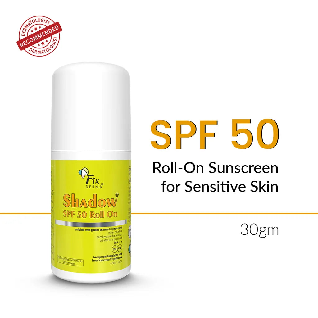 Fix Derma - Roll On Sunscreen For Face SPF 50 All Skin Types (30g)