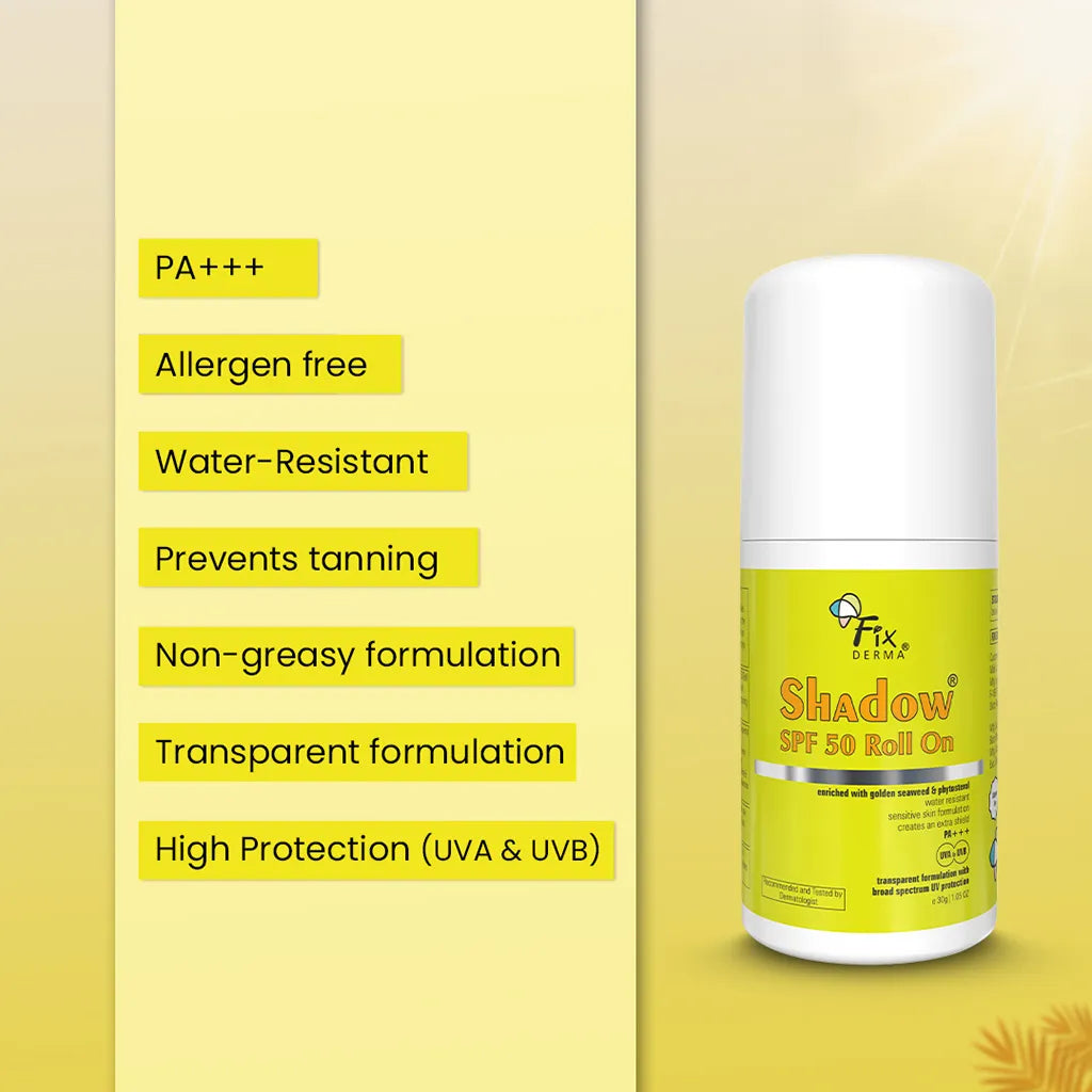 Fix Derma - Roll On Sunscreen For Face SPF 50 All Skin Types (30g)