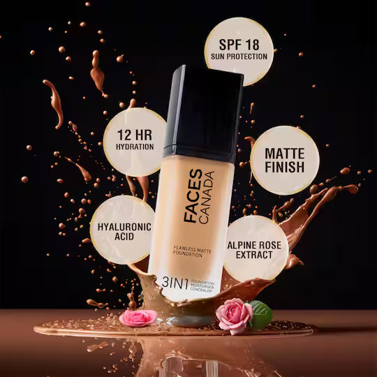 Faces - Canada Flawless Matte Foundation HR Hydration+SPF 18 (30 ml)
