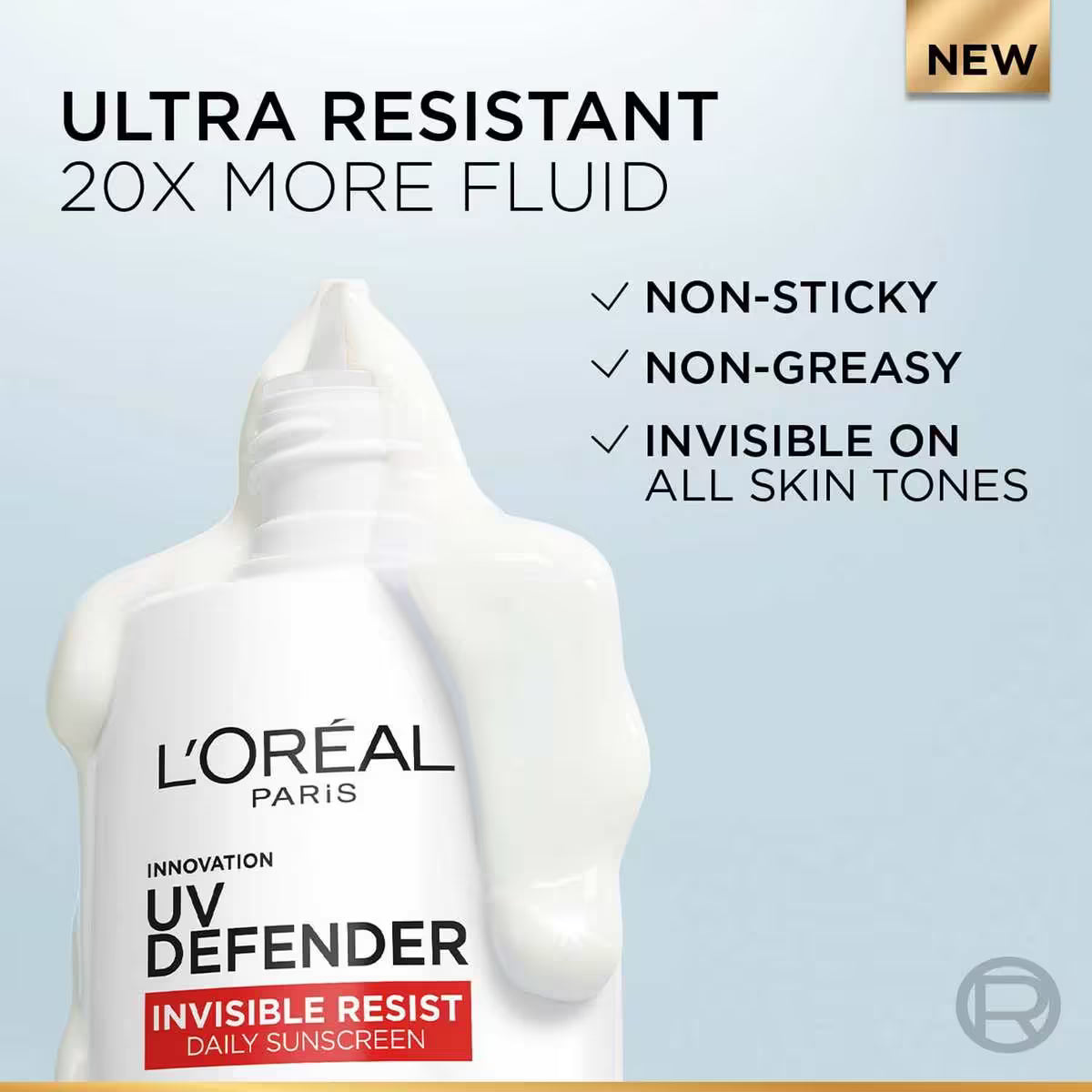 Loreal Paris - UV Defender Invisible Resist Daily Sunscreen SPF50+ PA++++ Lightweight (50ml)