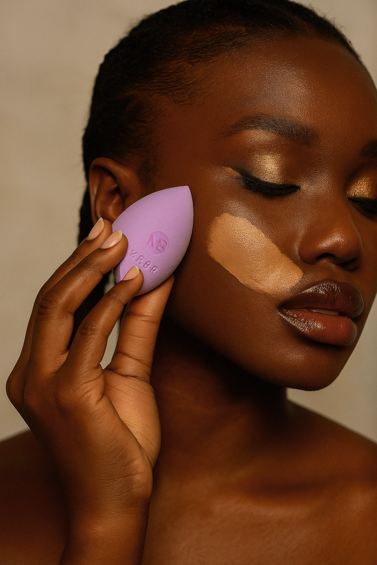 Mani Ram Balwant Rai MRBR SUPER SOFT MAKEUP SPONGE LATEX FREE EVEN COVERAGE ORANGE