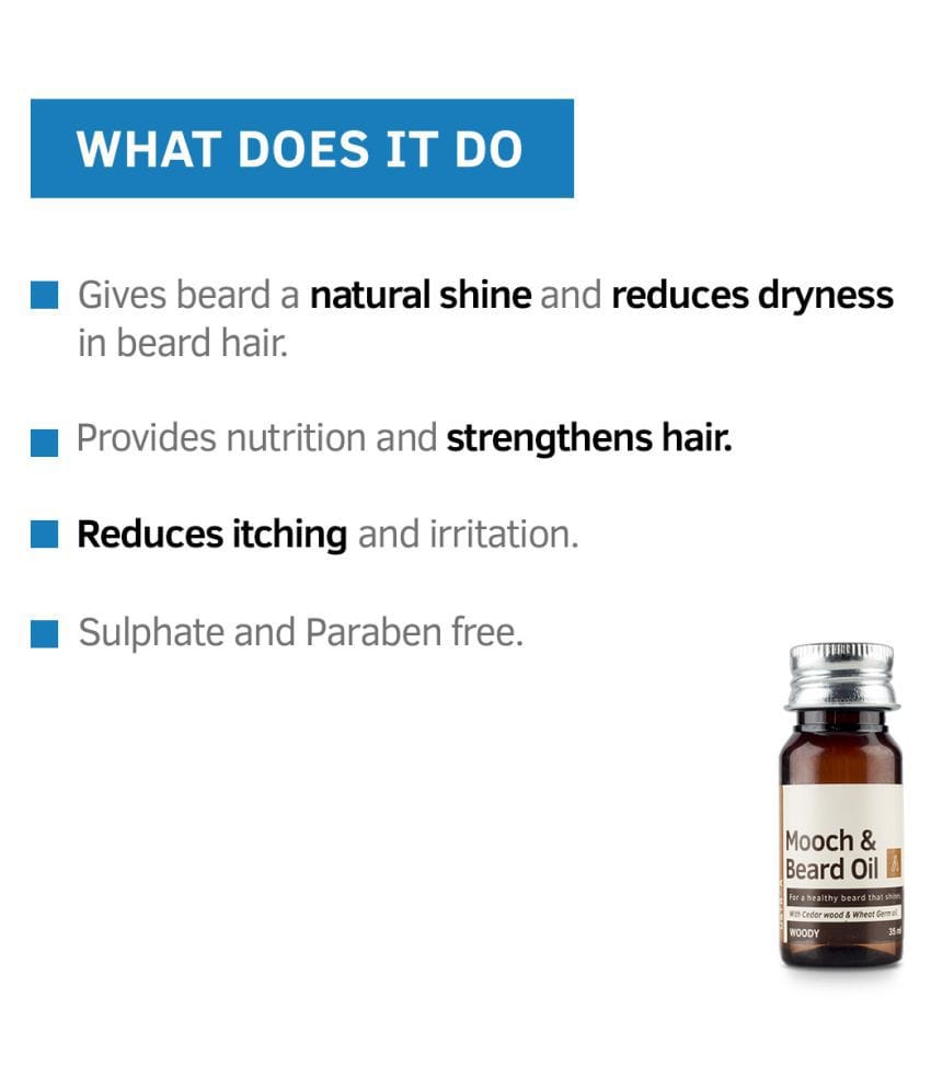 Ustraa Woody Mooch and Beard Oil - (35mL)