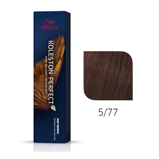 Wella - Professionals Koleston Deep Browns Hair Color 5/77 Light Brown Brown Intensive (60g)
